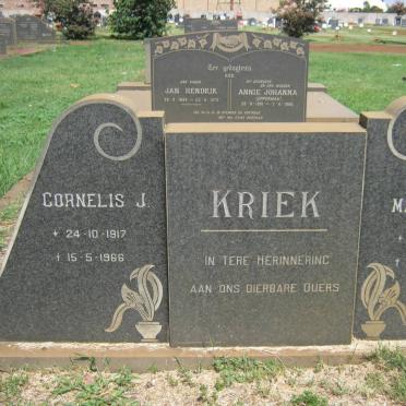 KRIEK Cornelis J. 1917-1966 &amp; Maria P. 1908-1982