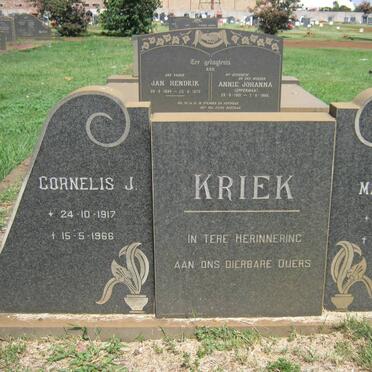 KRIEK Cornelis J. 1917-1966 &amp; Maria P. 1908-1982
