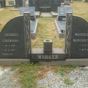 KRUGER Jacobus Lodewicus 1907-1977 &amp; Magdalena Margaretha S. 1919-2000