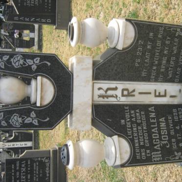 KRIEL Magdalena Josina nee OLIVIER 1898-1993