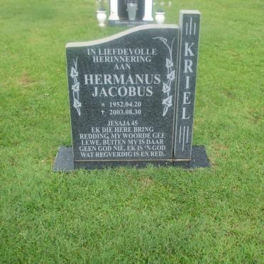 KRIEL Hermanus Jacobus 1952-2003