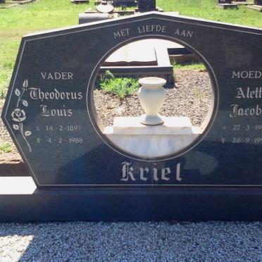 KRIEL Theodorus Louis 1897-1988 &amp; Aletta Jacoba 1902-1992