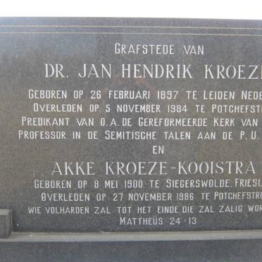KROEZE Jan Hendrik 1897-1984 &amp; Akke KOOISTRA 1900-1986