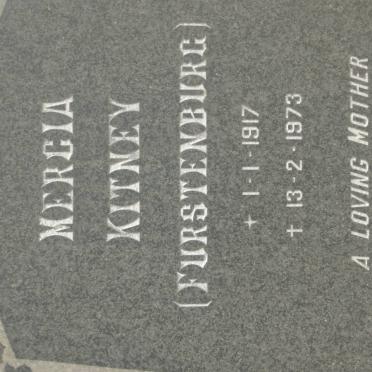KITNEY Mercia nee FURSTENBURG 1917-1973