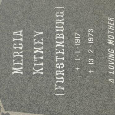 KITNEY Mercia nee FURSTENBURG 1917-1973