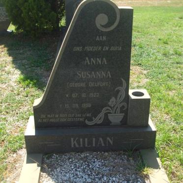 KILIAN Anna Susanna nee DELPORT 1923-1988