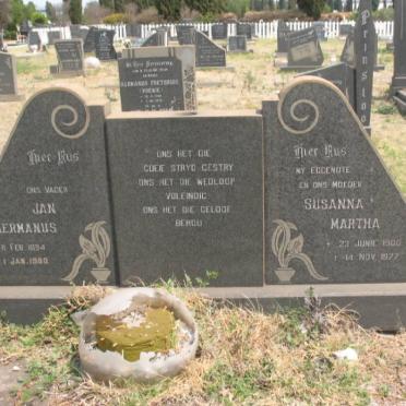 KIRSTEN Jan Hermanus 1894-1980 &amp; Susanna Martha 1900-1977
