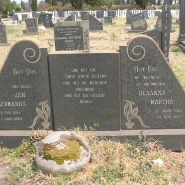 KIRSTEN Jan Hermanus 1894-1980 &amp; Susanna Martha 1900-1977