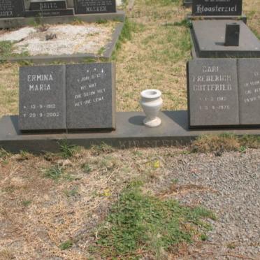 KIRSTEIN Carl Frederick Gottfried 1912-1978 &amp; Ermina Maria 1912-2002