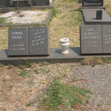 KIRSTEIN Carl Frederick Gottfried 1912-1978 &amp; Ermina Maria 1912-2002