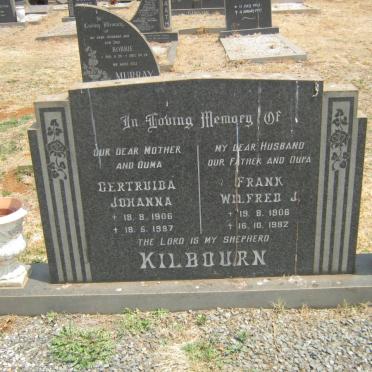 KILBOURN Frank Wilfred J. 1906-1982 &amp; Gertruida Johanna 1906-1997