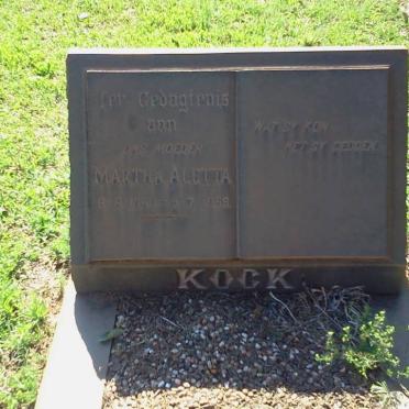KOCK Martha Aletta 1869-1959