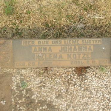 KOTZÉ Anna Johanna Helena 1914-1961