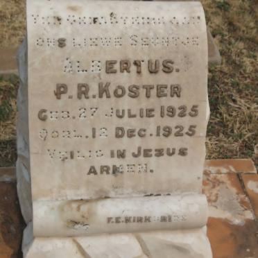 KOSTER Albertus P.R. 1925-1925