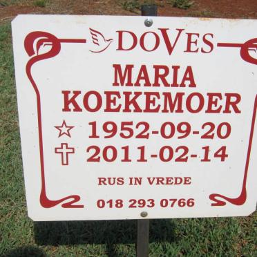 KOEKEMOER Maria 1952-2011