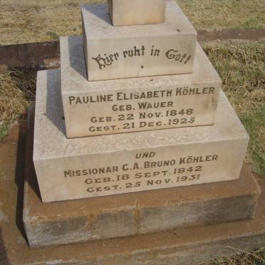 KÖHLER C.A. Bruno 1842-1931 Pauline Elisabeth WAUER 1848-1925