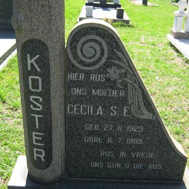 KOSTER Cecila S.E. 1929-1989