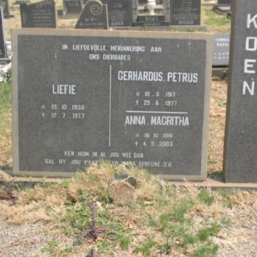 KOEN Gerhardus Petrus 1917-1977 &amp; Anna Magritha 1918-2003 :: KOEN Liefie 1950-1977