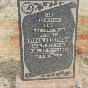 KOEKEMOER Hekkie 1924-1940