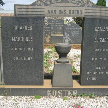 KOSTER Johannes Marthinus 1884-1967 &amp; Catharina Elizabeth 1897-1966