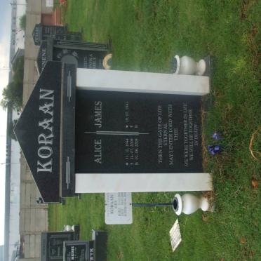 KORAAN James 1943- &amp; Alice 1944-2008