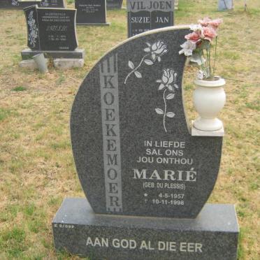 KOEKEMOER Marié nee DU PLESSIS 1957-1998