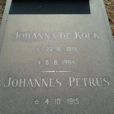 KOCK Johannes Petrus, de 1915-2002 &amp; Johanna 1919-1984