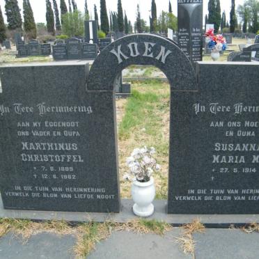 KOEN Marthinus Christoffel 1899-1982 &amp; Susanna Maria M. 1914-
