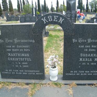 KOEN Marthinus Christoffel 1899-1982 &amp; Susanna Maria M. 1914-