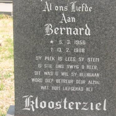 KLOOSTERZIEL Bernard 1956-1988