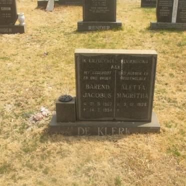 KLERK Barend Jacobus Vosloo, de 1907-1994