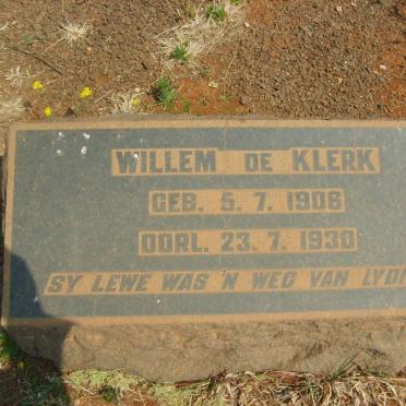 KLERK Willem, de 1906-1930