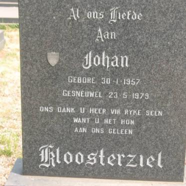 KLOOSTERZIEL Johan 1957-1979