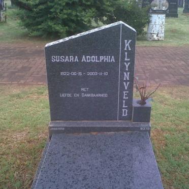 KLYNVELD Susara Adolphia 1922-2003