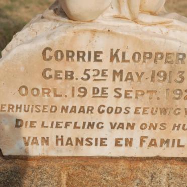 KLOPPER Corrie 1913-1929