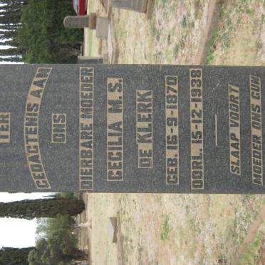 KLERK Cecilia M.S., de 1870-1938