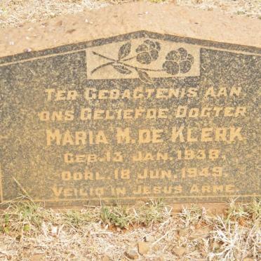 KLERK Maria M., de 1938-1949