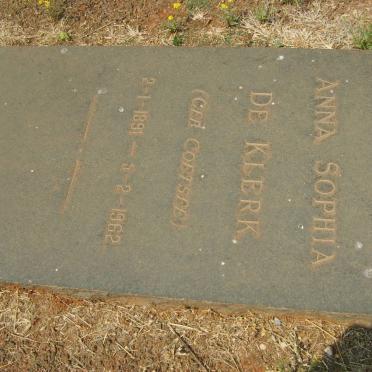 KLERK Anna Sophia, de nee COETSEE 1891-1962