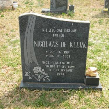 KLERK Nicolaas, de 1961-2000