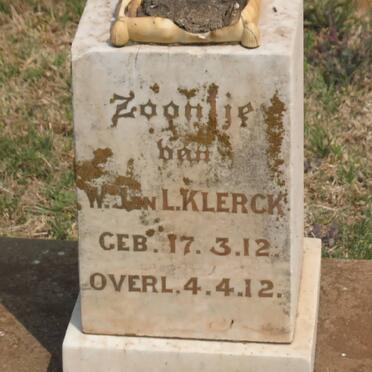 KLERCK W. Jan L. 1912-1912