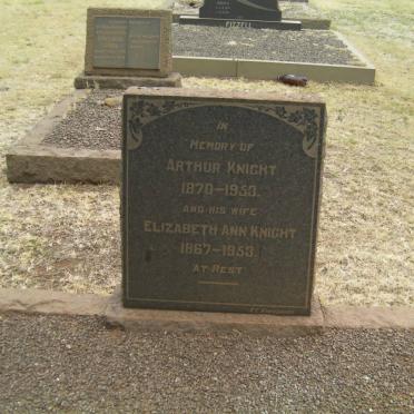 KNIGHT Arthur 1870-1953 &amp; Elizabeth Ann 1867-1953