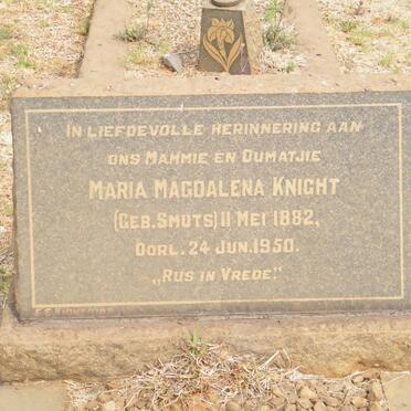 KNIGHT Maria Magdalena nee SMUTS 1882-1950