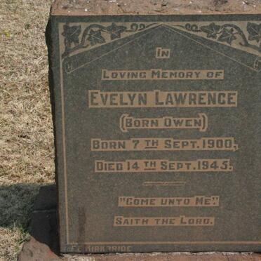 LAWRENCE Evelyn nee OWEN 1900-1945