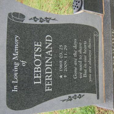 LENKWE Lebotse Ferdinand 1969-2009