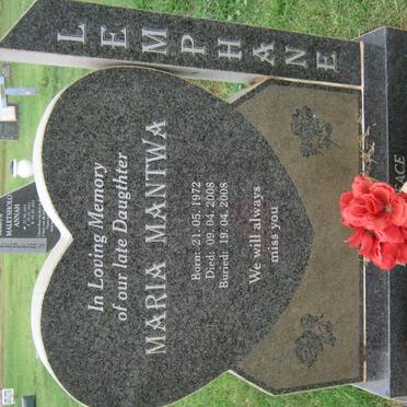 LEMPHANE Maria Mantwa 1972-2008