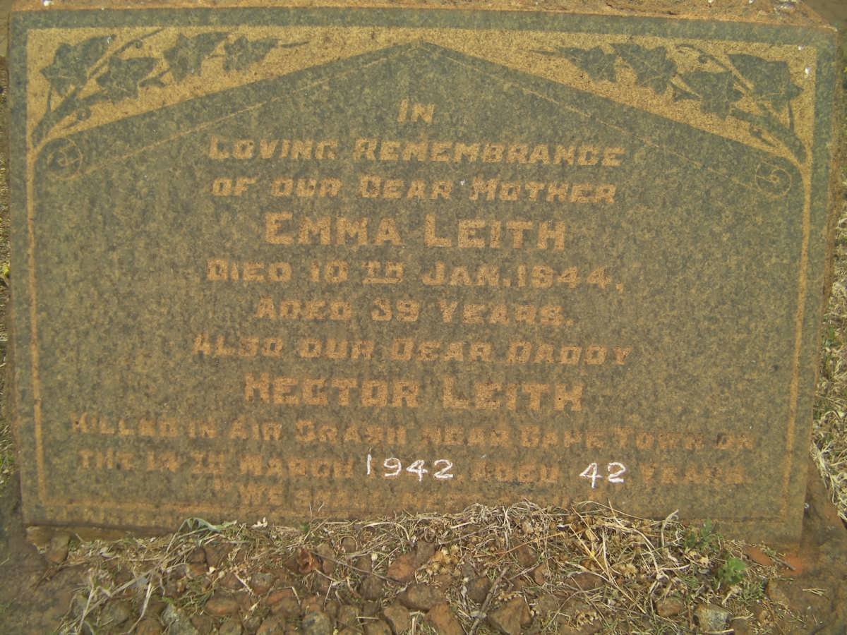 LEITH Hector -1942 &amp; Emma BOWHAY -1944