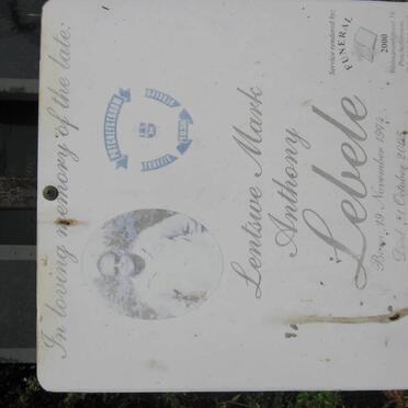 LEBELE Lentswe Mark Anthony 1974-2005