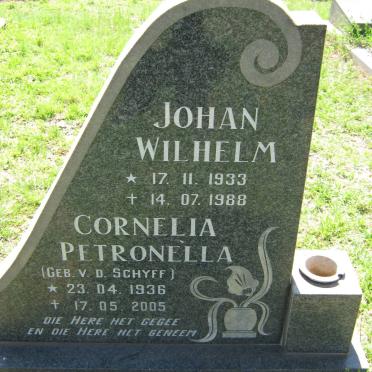 LOUW Johan Wilhelm 1933-1988 &amp; Cornelia Petronella V.D. SCHYFF 1936-2005