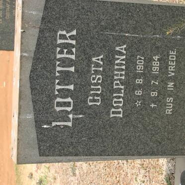 LOTTER Gusta Dophina 1907-1984