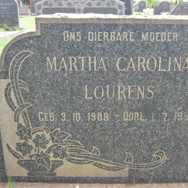 LOURENS Martha Carolina 1908-1957